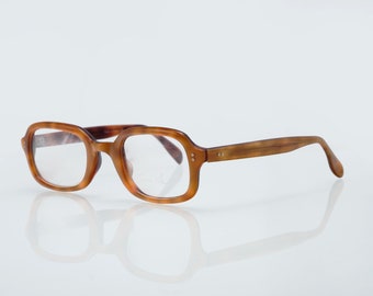 Francis Klein Paris vintage eyeglasses, brown, square optical frame made in France, 80's, new old stock