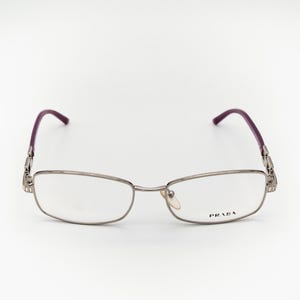 Prada vintage eyeglasses, rectangular optical frame made in Italy, new old stock