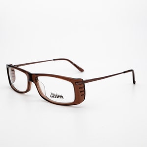 Jean Paul Gaultier vintage eyeglasses, rectangular optical frame made in Italy, new old stock