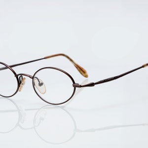Alain Mikli &quot; Mikli par Mikli&quot; vintage eyeglasses, bronze, oval optical frame made in Japan, new old stock