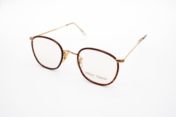 Hilton Classic vintage eyeglasses, gold, tortoise… - image 1