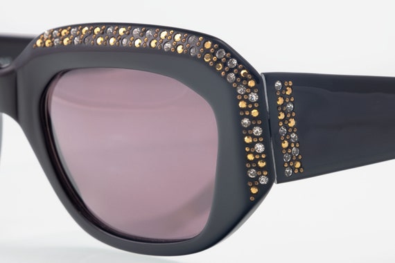 Francis Klein Paris vintage sunglasses, black, ma… - image 4