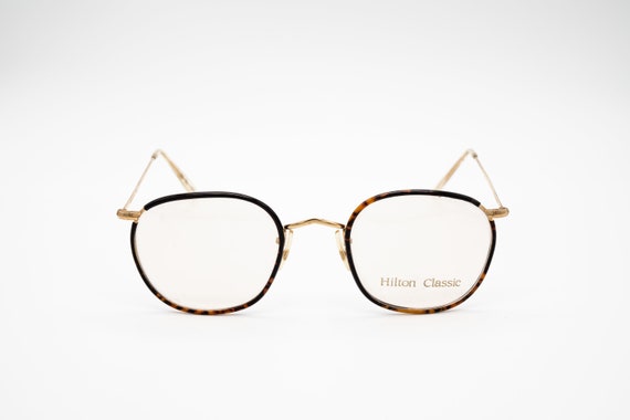 Hilton Classic vintage eyeglasses, gold, tortoise… - image 2