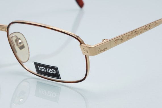 Kenzo Vintage Eyeglasess, gold, rectangular optic… - image 3