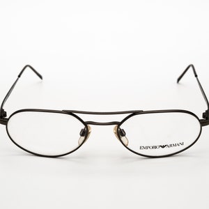 Emporio Armani vintage eyeglasses, grey, oval optical frame, new old stock