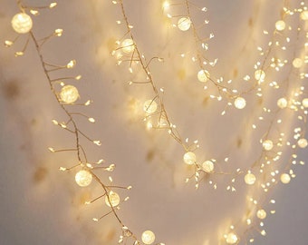 Autumnal fairy lights with crackling crystals, waterproof fairy lights 6 m long, ideal for room decoration, free shipping