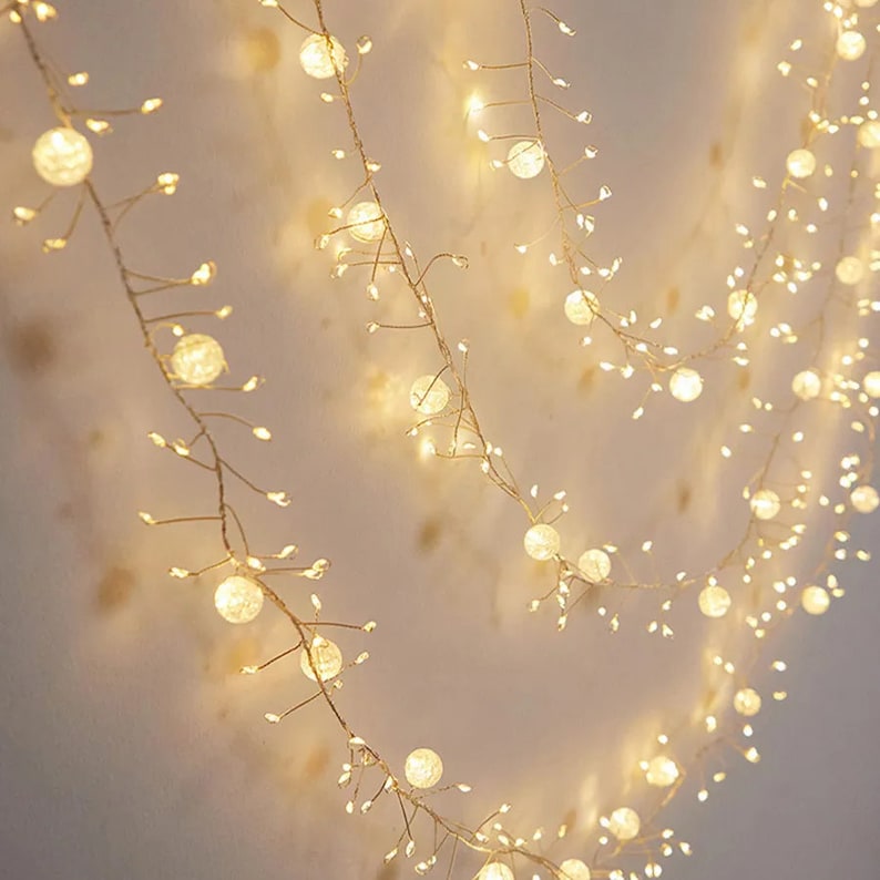 Herbstliche Lichterkette mit knisternden Kristallen, wasserdichte Lichterkette 6m lang, ideal als Zimmerdekoration, Versandkostenfrei Bild 1