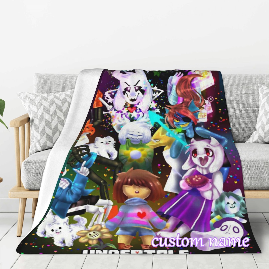 Undertale Custom name Blanket Printed Soft Flannel Fleece Warm Video Games Throw Blankets for Home Bed Couch Bedspreads