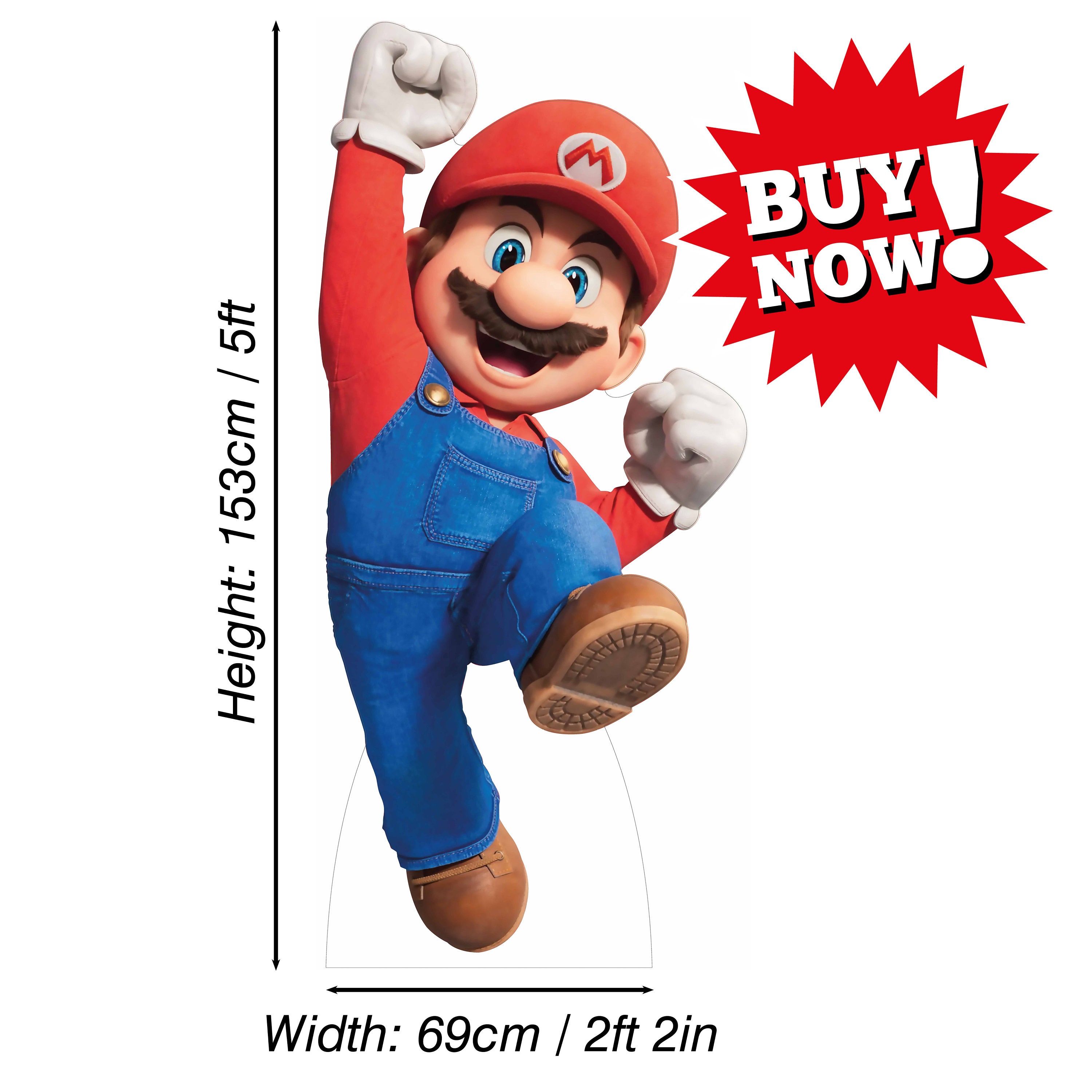 Super Mario Cardboard Cutout 153cm X 69cm - Etsy UK