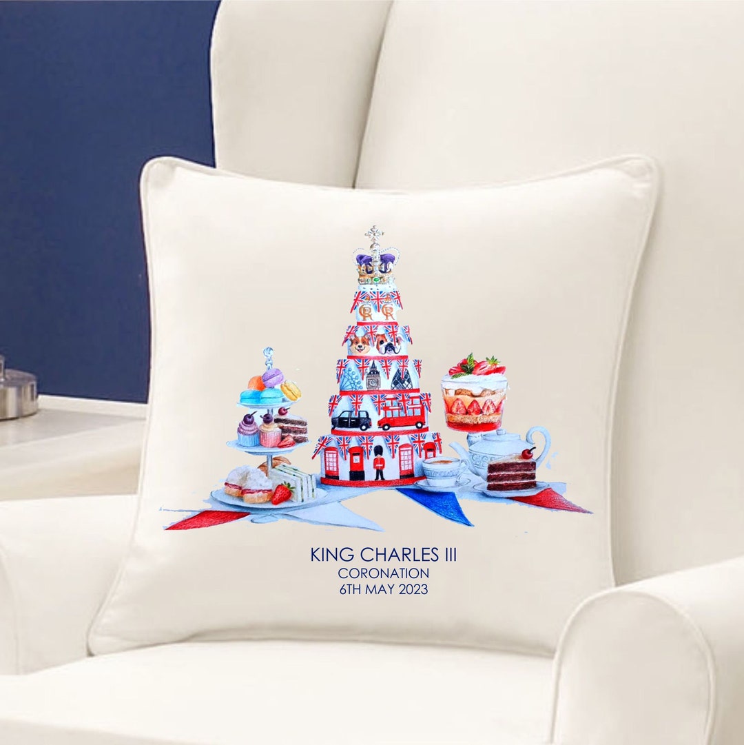 King Charles Coronation Cushion King's Coronation King Charles