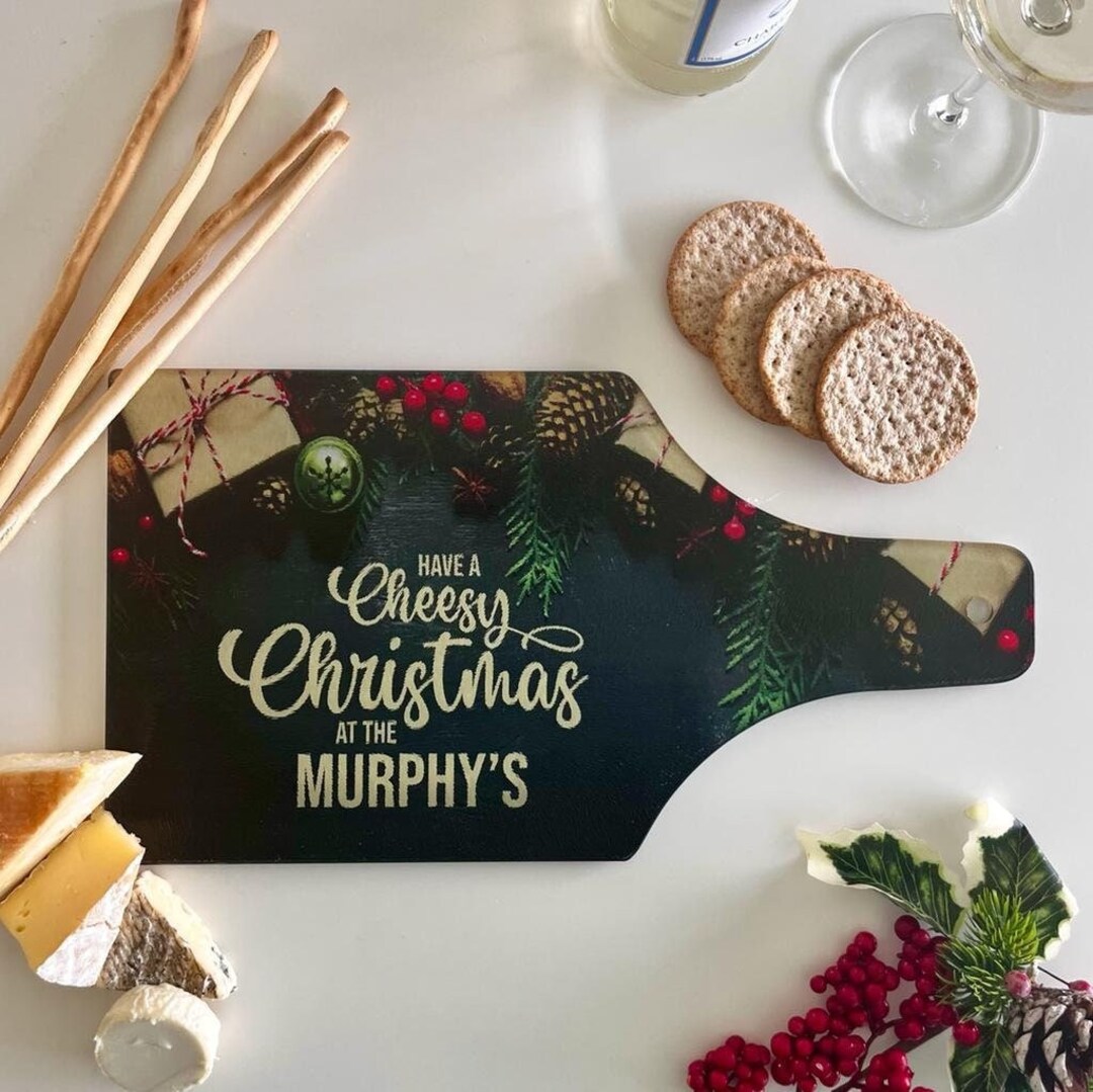 Tabla de quesos de Navidad personalizada, Tabla de quesos de Navidad