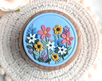 Floral Polymer Clay Ring Box: Handmade Keepsake Gift