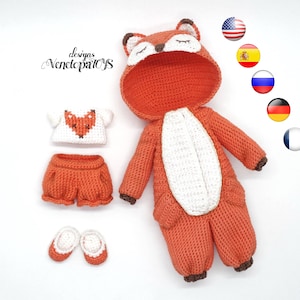 Crochet Clothes for Doll Pattern, Kigurumi costume Doll, amigurumi doll toy, crochet doll clothes, crochet outfit doll pattern