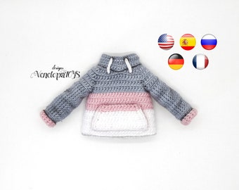 Crochet Doll Clothes Pattern / Amigurumi Clothes Pattern / Pdf Clothes Pattern / Instant Download