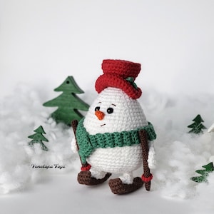 Snowman Christmas Ornament Crochet Pattern, Festive Home Decoration, Cute Winter Decor, Easy Beginner Pattern