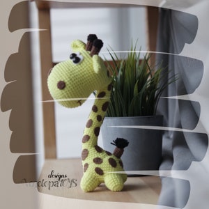 Crochet Giraffe Pattern, handmade toys, Safari Amigurumi toy