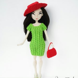 Crochet Doll with Green Dress