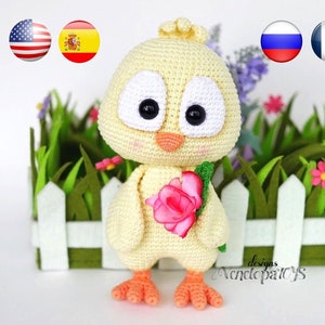 Amigurumi Chicken, Easter Decor, Cute Chicken, Crochet Pattern, Chicken amigurumi tutorial, English PDF Pattern