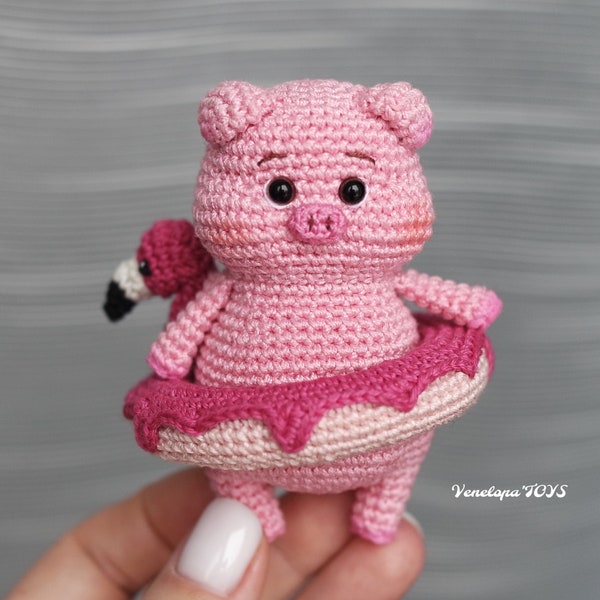 Pig Amigurumi Crochet Pattern, Crochet Piggy, Valentines Gift, Gifts for Kids, English Pattern