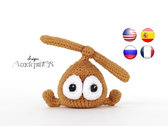 Roto From Cut the Rope Amigurumi Pattern PDF Stuffed Animal Plush Toy Handmade Crochet Cartoons Etsy