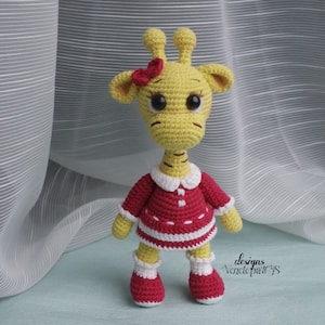 Crochet Giraffe Pattern, amigurumi pdf animal crochet tutorial, giraffe crochet toy pattern