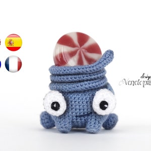 Toss from Cut the Rope Amigurumi Pattern PDF, Stuffed Animal Plush Toy Handmade Accessory