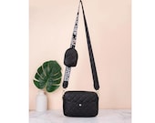 Quilted Detail Square Bag With Coin Purse