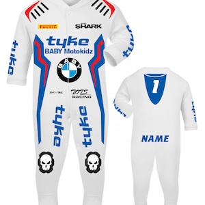 Tyke Baby personalized race sleep suit