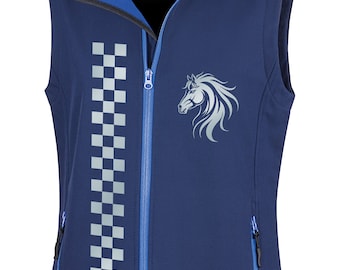Ladies Equestrian & Horse Rider Soft-Shell Reflective Bodywarmer For Road Safety