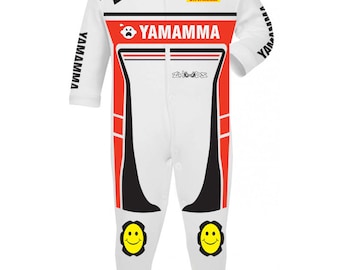 Pijama de carrera para bebé, personalizado, diseño Yamamma