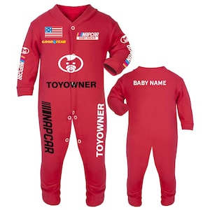 NASCAR Inspired Baby Sleep Suit - TOYOWNER Parody Design - Racing Winner Gift