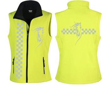 Ladies Equestrian & Horse Rider EquiFlect™ Soft-Shell Reflective Bodywarmer For Road Safety
