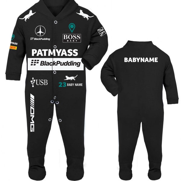 Pyjama de course Patmyass noir pour bébé