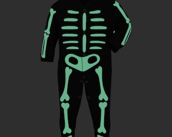 Glow in the Dark Baby Halloween/Fancy Dress Skeleton Sleep Suit