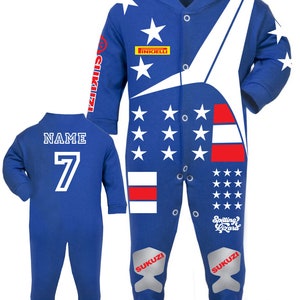 Moto X Sukuzi design - personalized baby race sleep suit