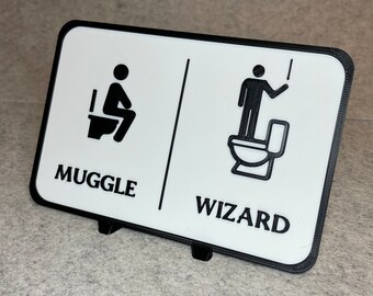 Toilet wall decoration - Harry Potter Wizard Muggle instruction