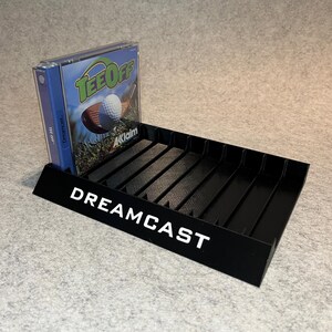 Stand holder for 10 games Sega Dreamcast - custom text, any color!