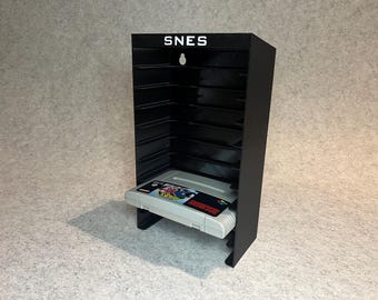 Wall stand holder for 10 games cartridges Super Nintendo SNES
