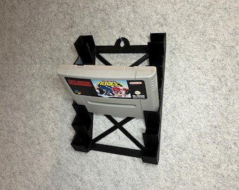 Wall stand holder for 6 games cartridges Super Nintendo SNES