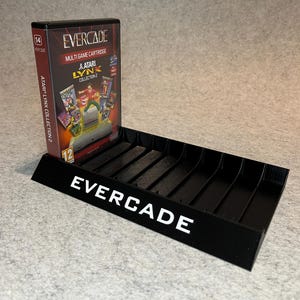 Evercade Exp / VS ゲーム 10 個用スタンド ホルダー - カスタム テキスト、任意の色!