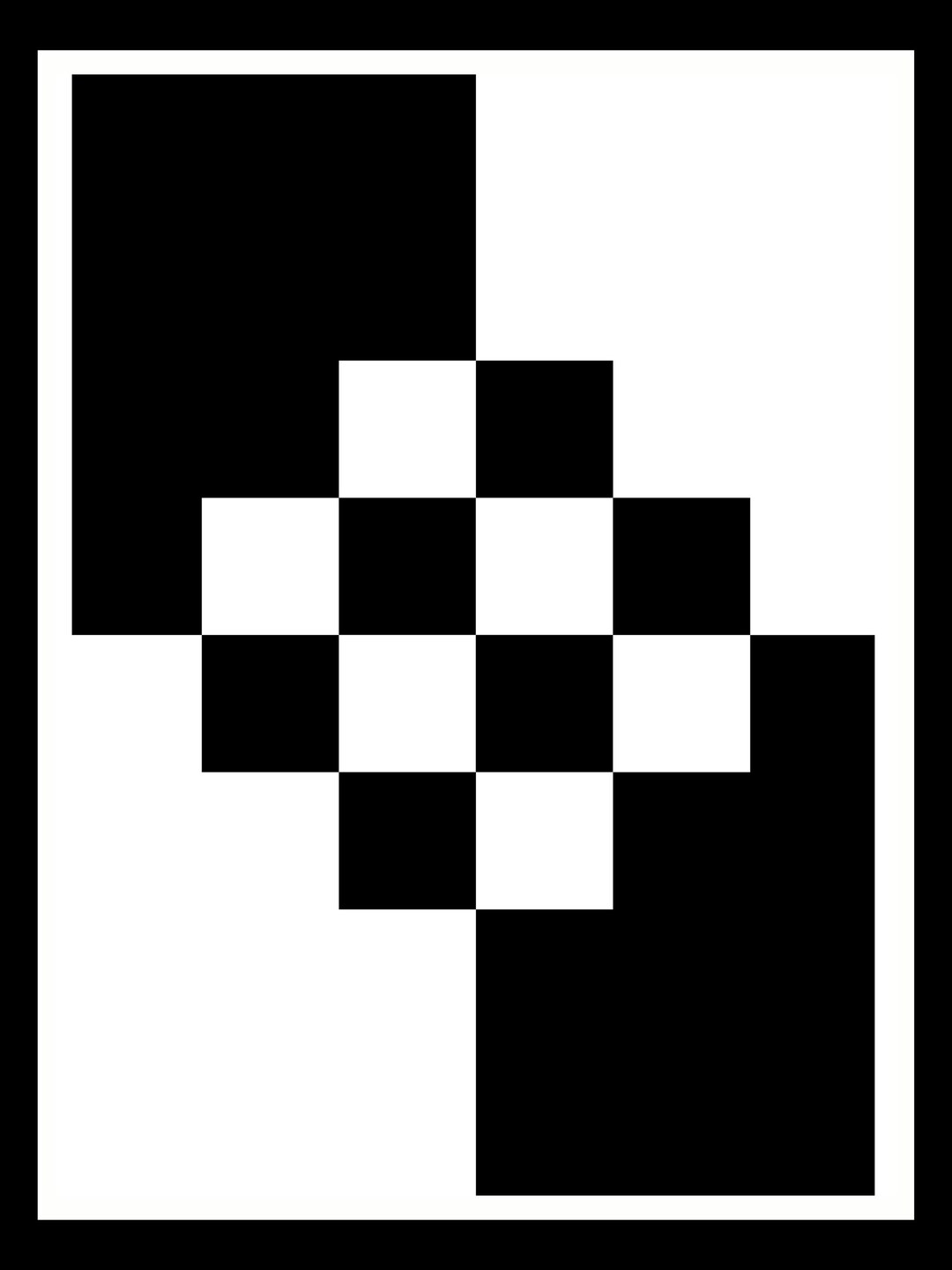 Black & White Abstract Wall Art | Central Geometric Design | Minimalist ...