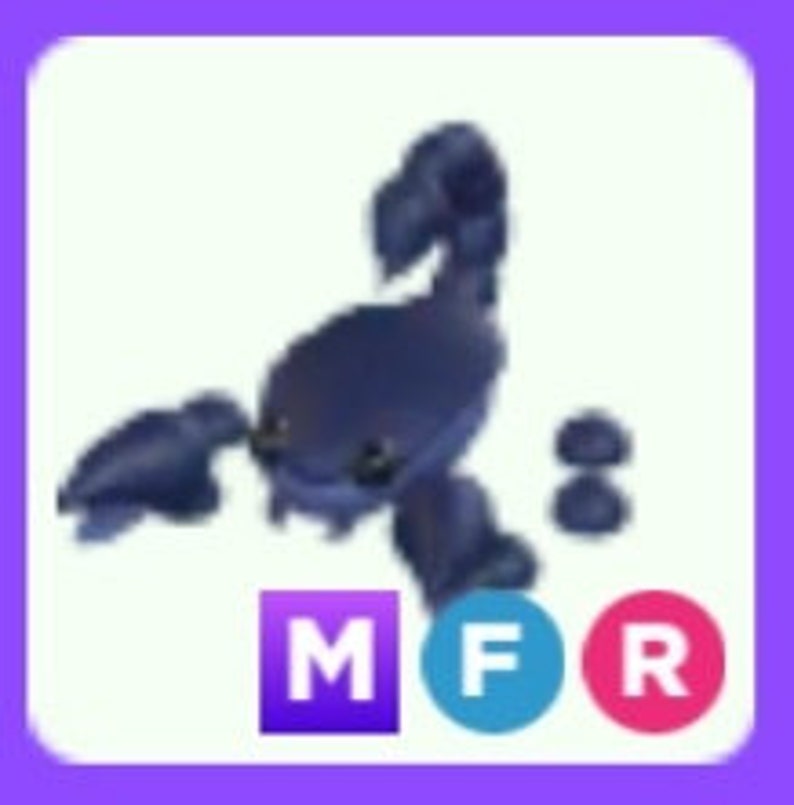 ADOPT ME MFR Halloween Blue Scorpion Gift W/purchase Etsy