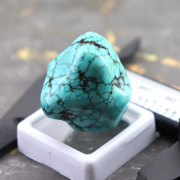 Real Turquoise Rough 98.25 Carats Authentic Blue Turquoise Firoza Stone Uncut Turquoise Rough Rock Good Luck Firoza Stone