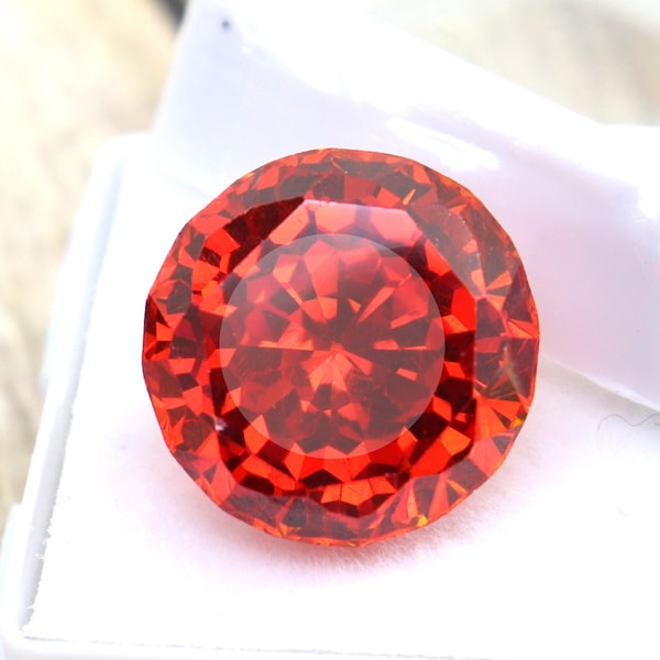 AAA+ Natural Padparadscha Sapphire Stone Portuguese Cut 75 Cts Big Size Orange Padparadscha Sapphire From Ceylon Round Padparadscha Sapphire