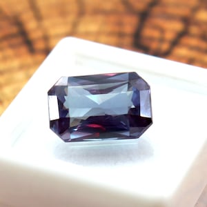 Certified Alexandrite, Natural Alexandrite,Loose Alexandrite Emerald Cut 11.75Ct, Faceted Alexandrite,Dual Tone Alexandrite Stone BEST OFFER