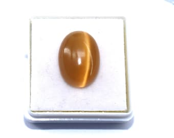 10.50Cts Natural Cat's Eye Tiger Eye Gemstone From Sri Lanka Cabochon Chrysoberyl Best For Ring Pendant And Making Any Astrological Jewelry