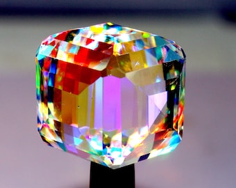Quartz mystique certifié couleur arc-en-ciel naturel 60,00 ct, pierre