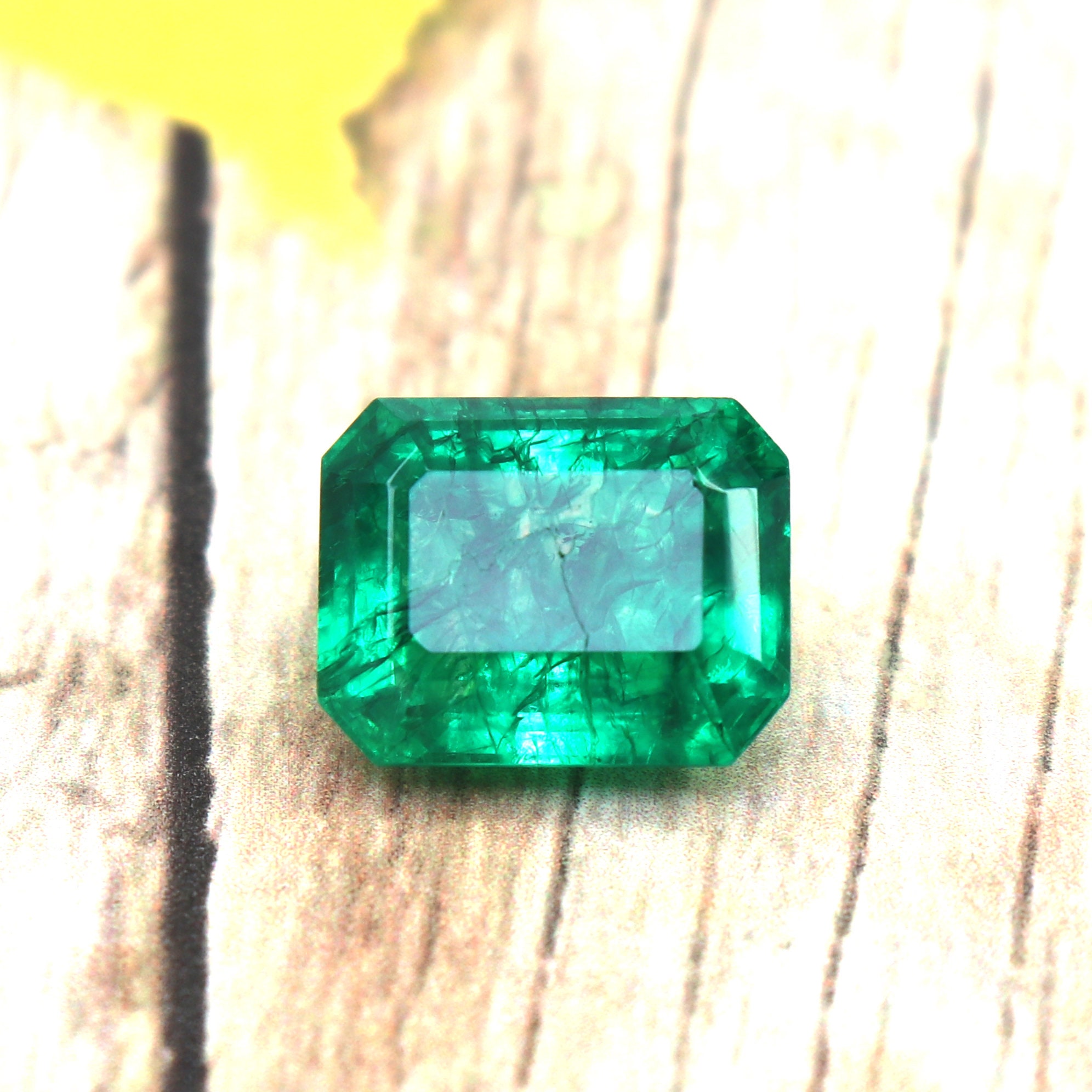 Real Emerald Stone From Sri Lanka Emerald Cut 9.75cts Emerald Etsy