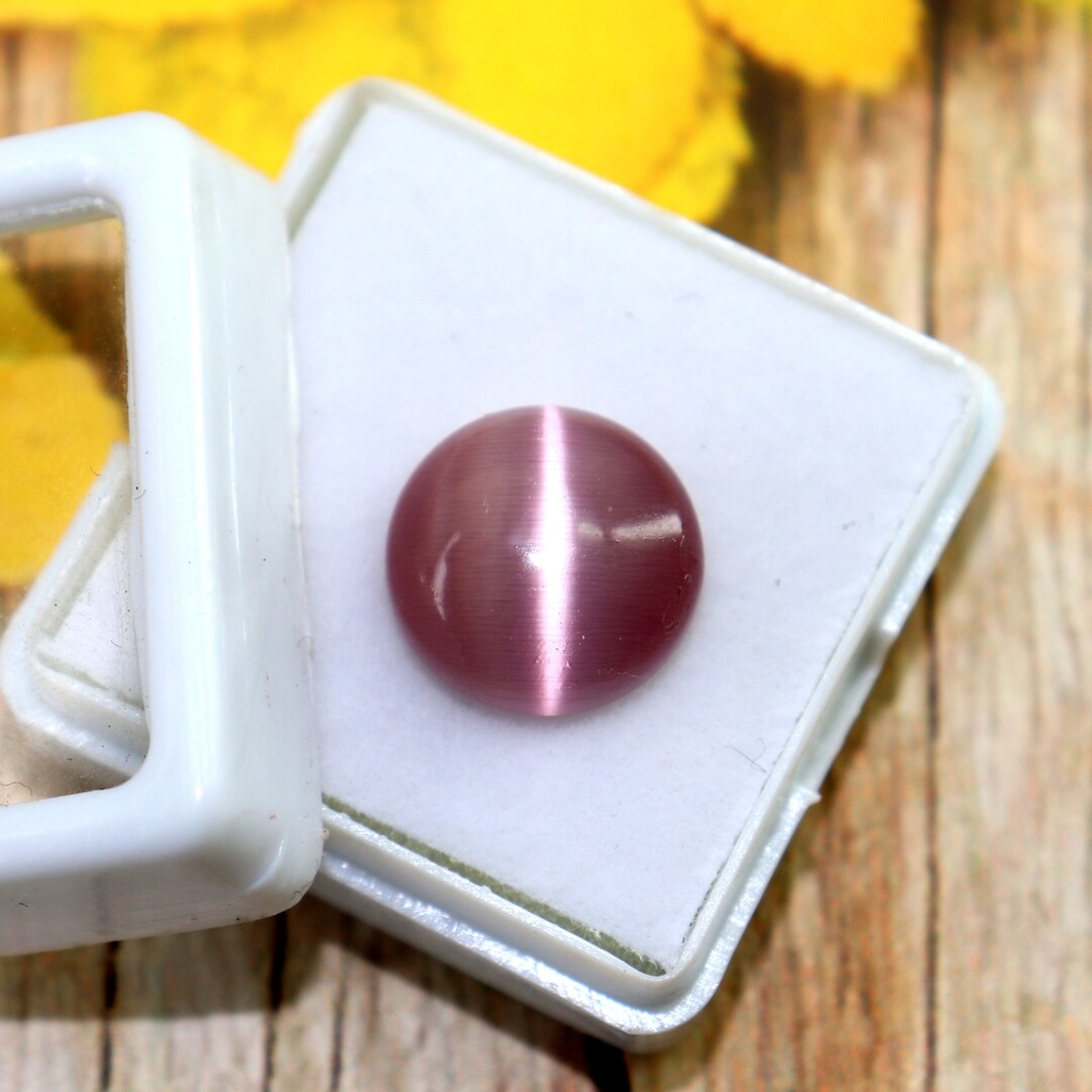 Natural Cat Eye Stone From Sri Lanka 6ct Cabochon Round Cats Eye 