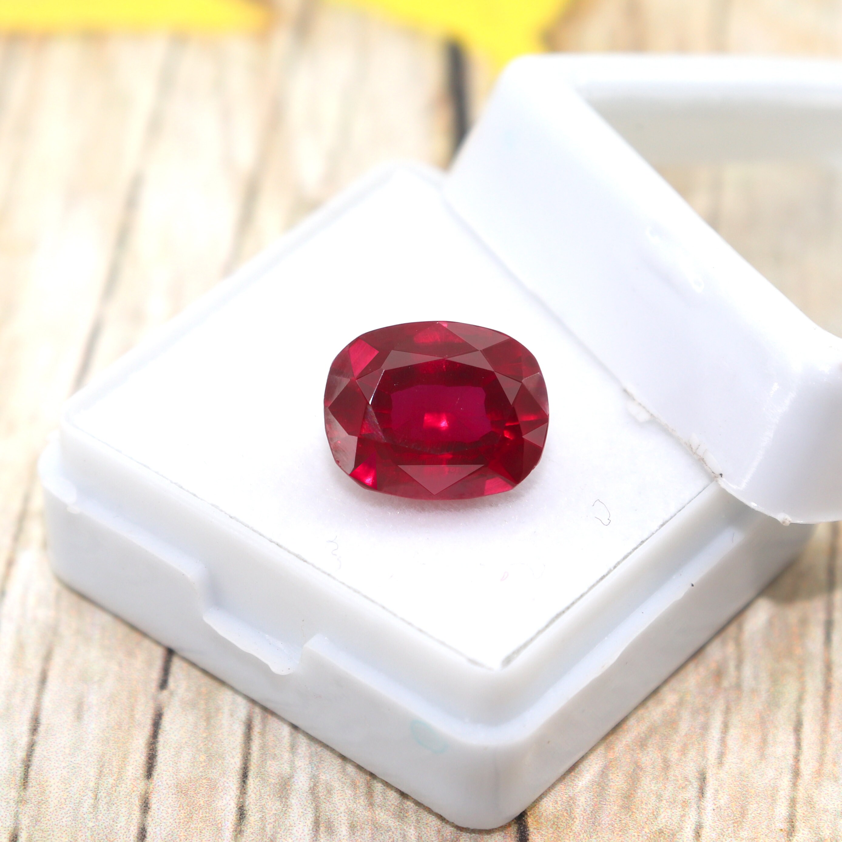 Natural Blood Red Ruby From Burma 5.75cts Cushion Cut Dark Red - Etsy